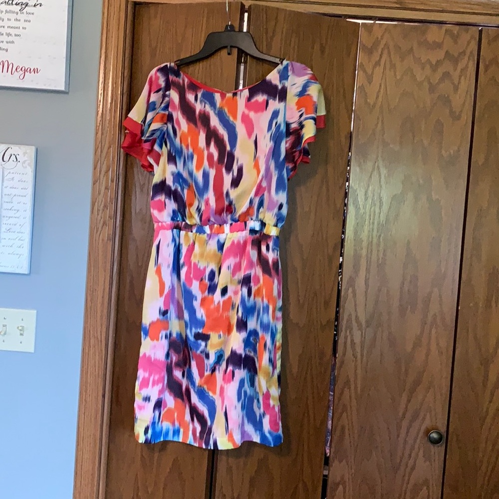 Multi color sleeved dress